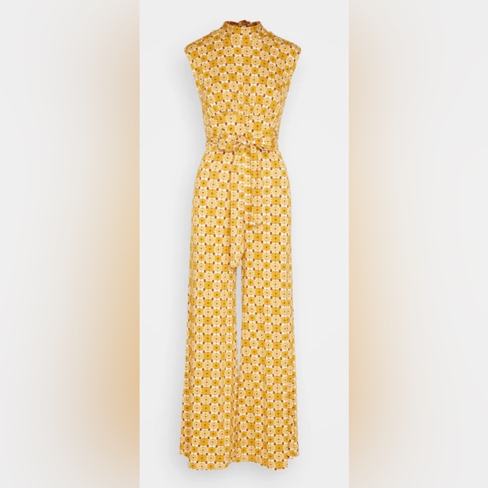 NEW FREE PEOPLE ❗️LAST ONE❗️- Vibe Check Jumpsuit in Sunflower Combo - Picture 6 of 14